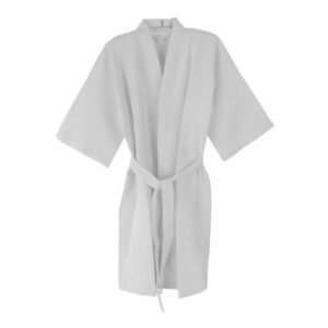 BATHROBE WAFFLE WHITE