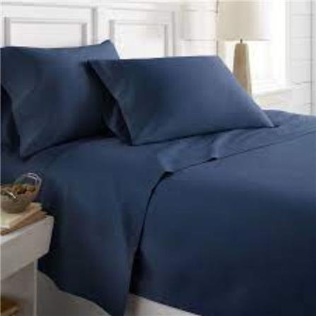HOME BED SHEET SET LUXE SATEEN QUEEN BLUE