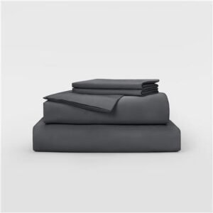HOME BED SHEET SET LUXE SATEEN QUEEN GREY