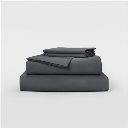 HOME BED SHEET SET LUXE SATEEN QUEEN GREY