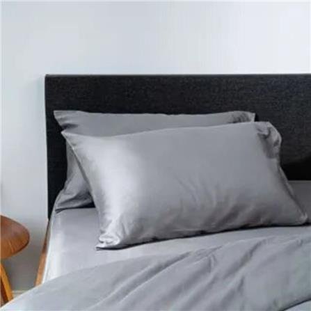 HOME BED SHEET SET LUXE SATEEN QUEEN GREY